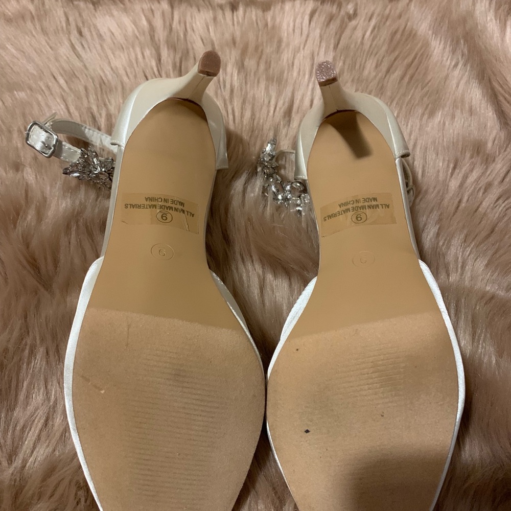 saten wedding shoes with rhinestones - Picture 3 of 3